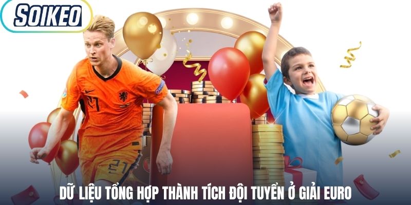 Dữ liệu tổng hợp thành tích đội tuyển ở giải Euro