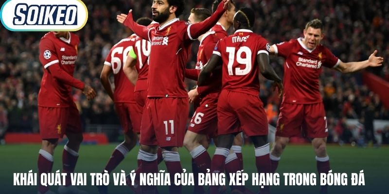 Khái quát vai trò và ý nghĩa của bảng xếp hạng trong bóng đá